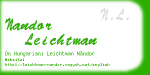 nandor leichtman business card